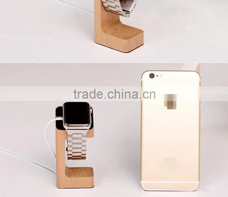 ECO-friendly Natural Wood Stand popular portable charger wooden stand for Apple Watch Stand