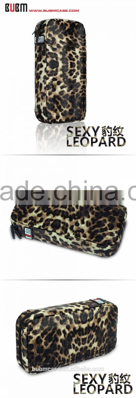 64 Capacity South American Leopard Grain PU Leather Cover CD DVD Bag CD DVD Storage Bag CD-ROM Package Car Disc Package