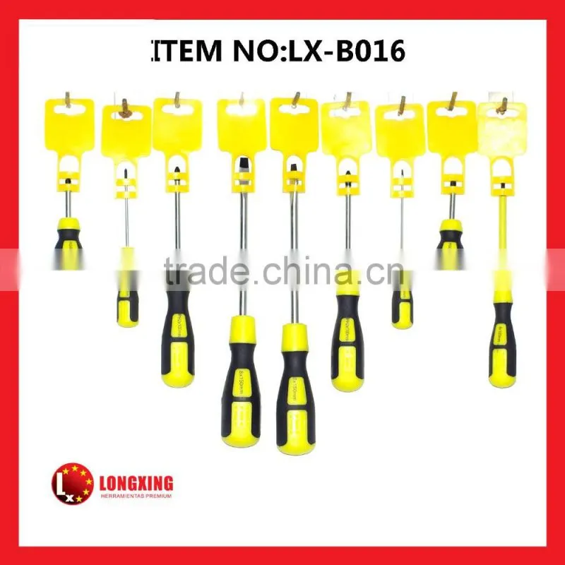Factory Supply High quality Cr-V Screwdriver with rubber grip handle LX-B016