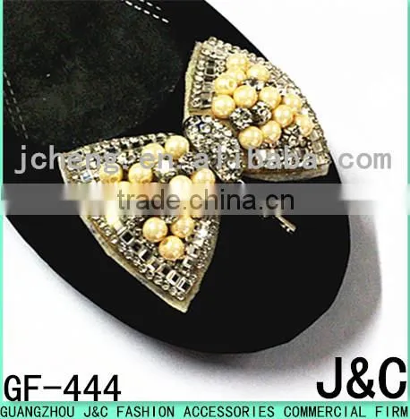 2015 the most fashionable rhinestone stone shoe bow