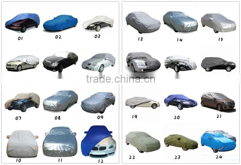 Black color 100% polyester universal fitted car cover