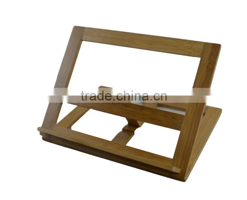 Popular Design Bamboo Laptop Holder, Collapsible bamboo counter laptop rack