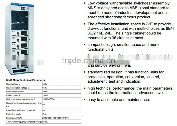 Low Voltage Withdrawable Switchgear Assemblies
