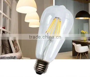 4000K CRI80 edison led filament bulbs ST64 CE ROSH 120V 220V B22/E26/E27 LED