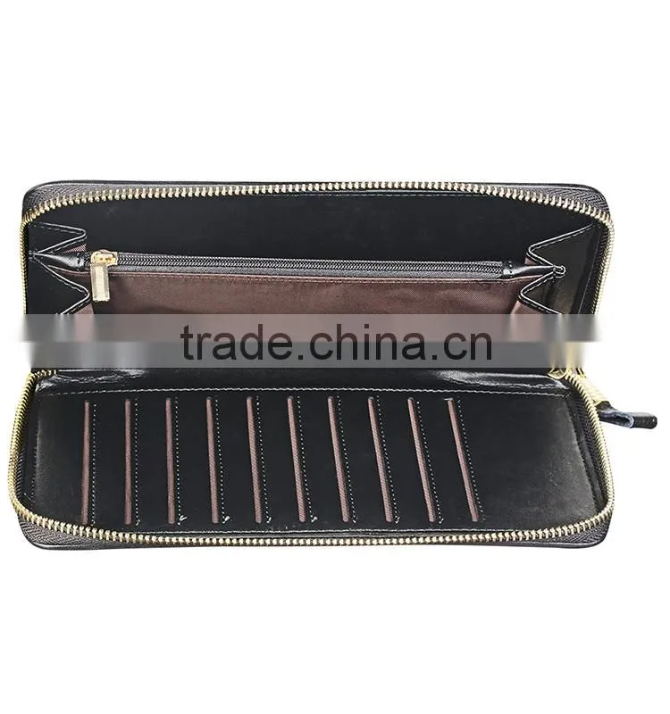 QIALINO RFID Blocking Wallet Genuine Leather wallet with lock handbag