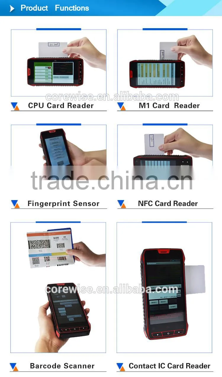 Android 5.1.1 bluetooth handheld nfc contactless smart card reader
