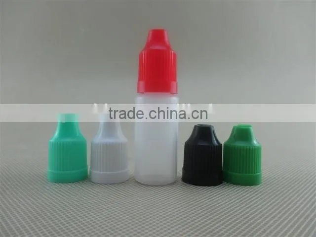 2015 hot sale 10 ml pe eliquid bottle with childproof cap