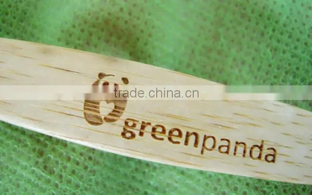 Wholesale Natural Customized logo bamboo toothbrush Enviormental Soft Bristle Toothbrush for home