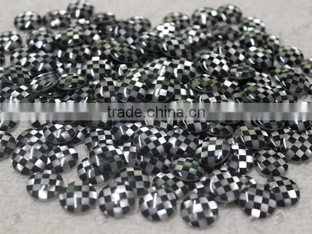 Hot sale!Checkerboard mosaics cabochons for cufflinks,buttons