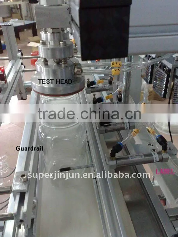 HDPE plastic bottle leak tester