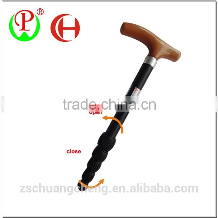 Adjustable light weight wooden walking stick for elderly