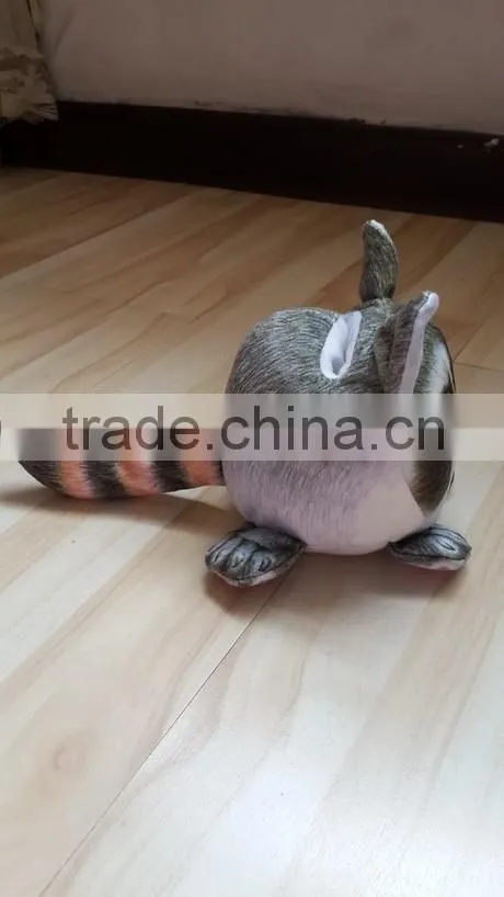 3 D plush Racoon cellphone seat plush toy racoon mobile phone holder plush animal racoonshaped mobile seat holder