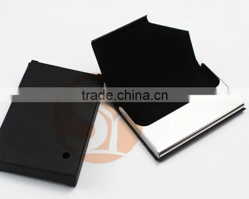 Credit card protector leather card holder blocking RFID function