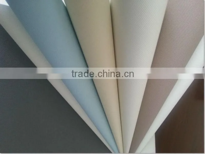 Fire Retardant transparent white foaming fabric roller blinds with CE&ISO9001