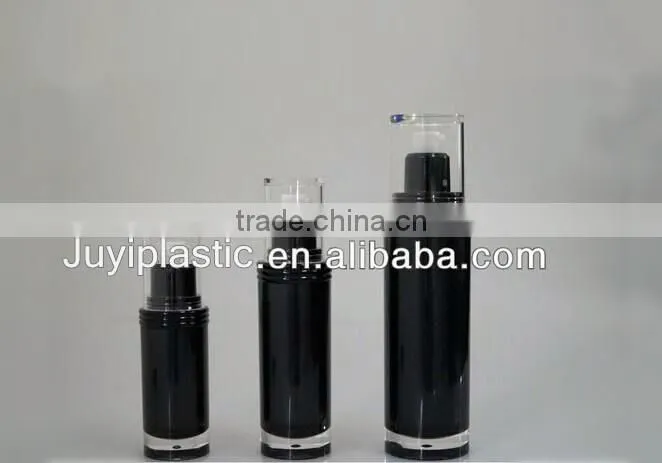 round shape 50g acrylic cream jar plastic bottle cosmetic packaging black color