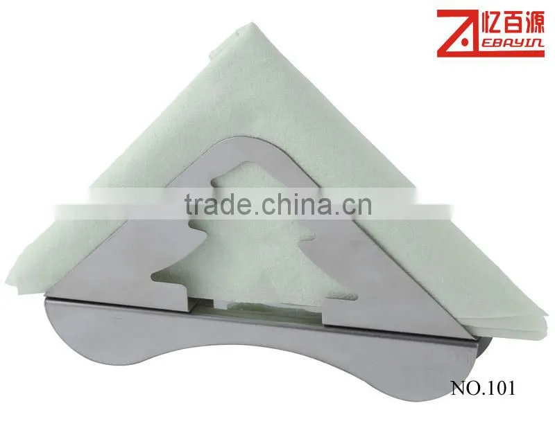 popular table decoration metal green christmas napkin holder