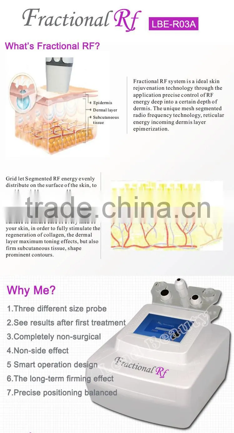 Fractional rf wrinkle removal machine skin white whitening cream