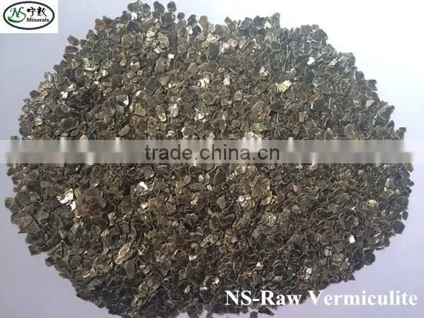 Free Asbestos 0.3-1mm Raw Silver Vermiculite for Foundary, Steel Industry