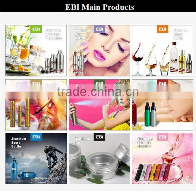 Aluminum mini roll on perfume bottle glass 3ml