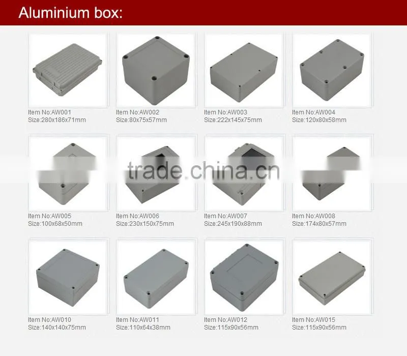aluminium for ip67 electric switch waterproof mail box
