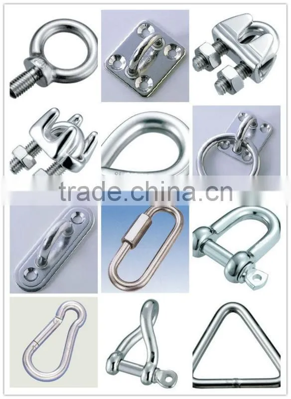 Stainless goosejaw and jaw swivel with nut&eye and jaw swivel Tack Pin&eye and eye swivel with ring