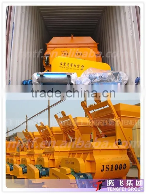 Foam concrete mixer JS1000 - super quality & double shaft from Henan Tengfei Group Machinery