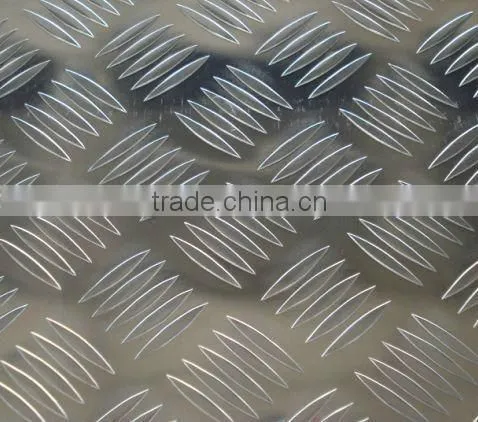 5 bars embossed aluminum plate, aluminum anti-slip plate, fire truck pedal used