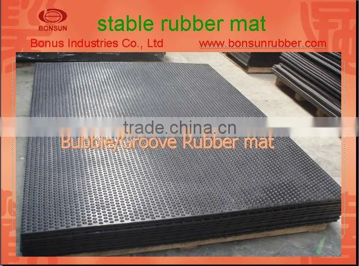 17mm x 4' x 6' thickness BONSUN Bubble Top design stable rubber mat