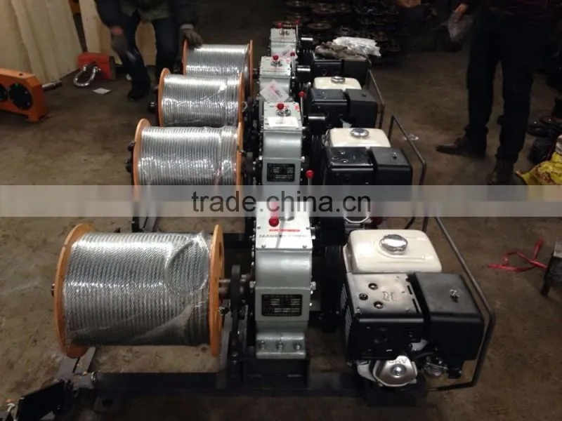 5 Ton HONDA gasoline engine wire rope hoist pulling winch