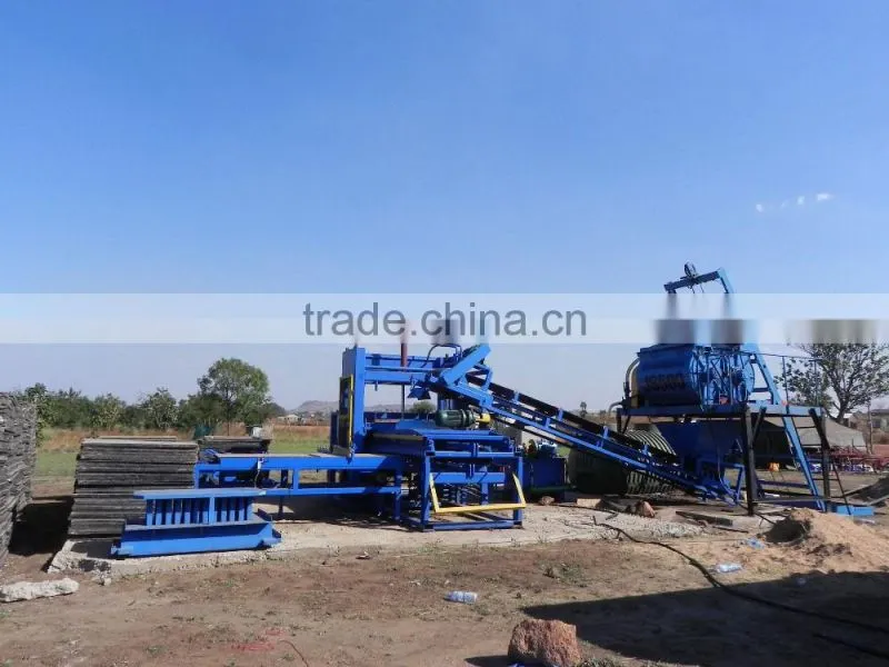 QT5-15 Fully Automatic Concrete Block Making Machine Cement Brick Production Line
