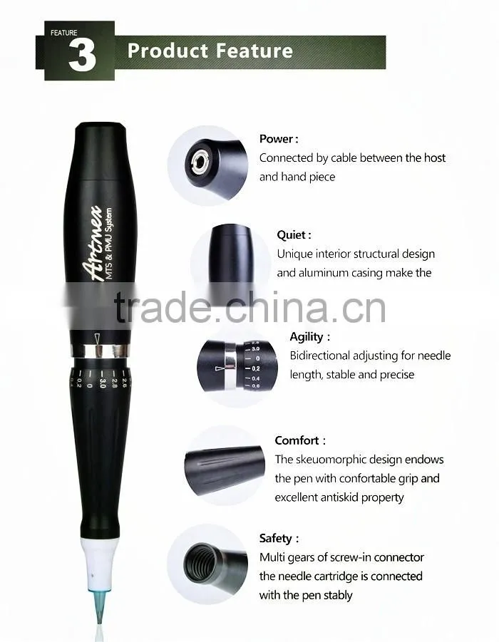2017 Newest Electric Dermapen micro needles for permanent makeup tattoo machine gun