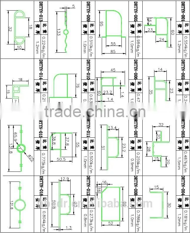 good price aluminum profile for solar panel