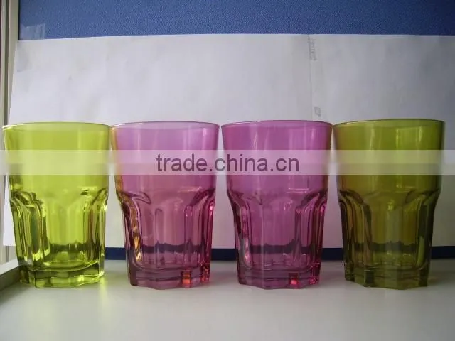 Spray colors drinkging cup spray colors glass mug colorufl glass mug