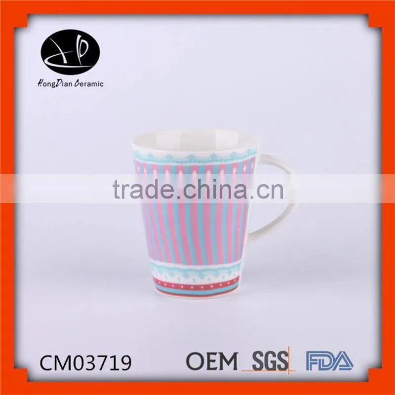High Quality v shape ceramic Mug,Latte Coffee Mug,ceramic mug