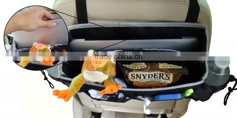Front and Seat Back Storage back seat tray car organizer