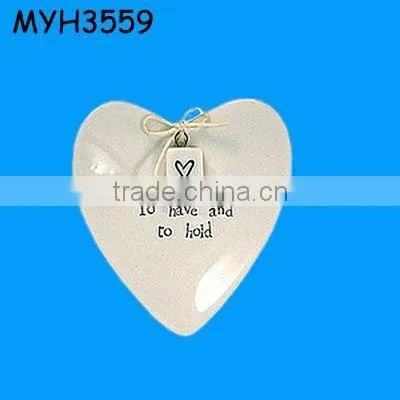 ceramic heart shaped bowls wedding ring bearer