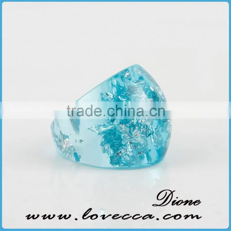Clear resin rings for girls ,pressed real dried flowers resin ring