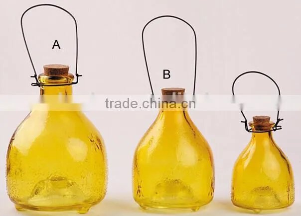 Three size and Colorful Glass bee / pest / insects catcher