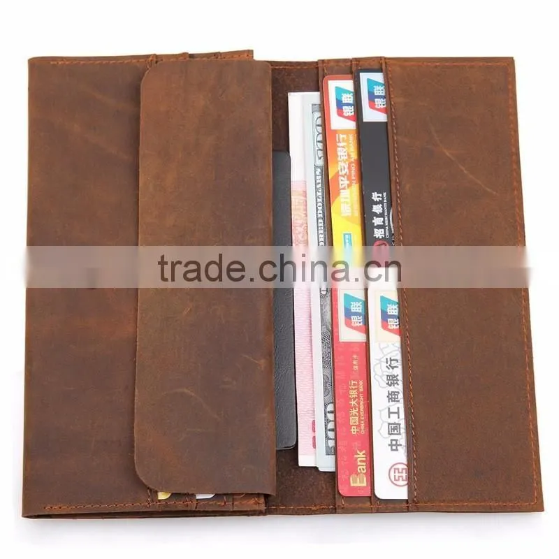 2017 branded personalized leather passport holder minimal passport organizer travel wallet crazy horse leather passport case