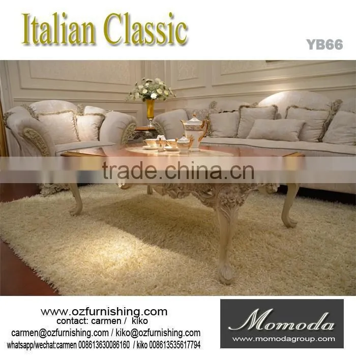 YB66 Baroque style furniture handmade furniture small squarecoffee table/hand carved wooden side coffee table