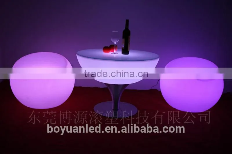High quality PE plastic led table lamp led cube furniture led coffee table