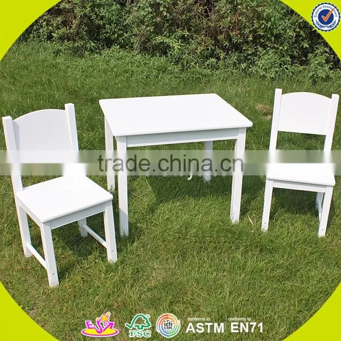 Wholesale cute style baby wooden table and chairs household top quality wooden table and chairs set W08G092