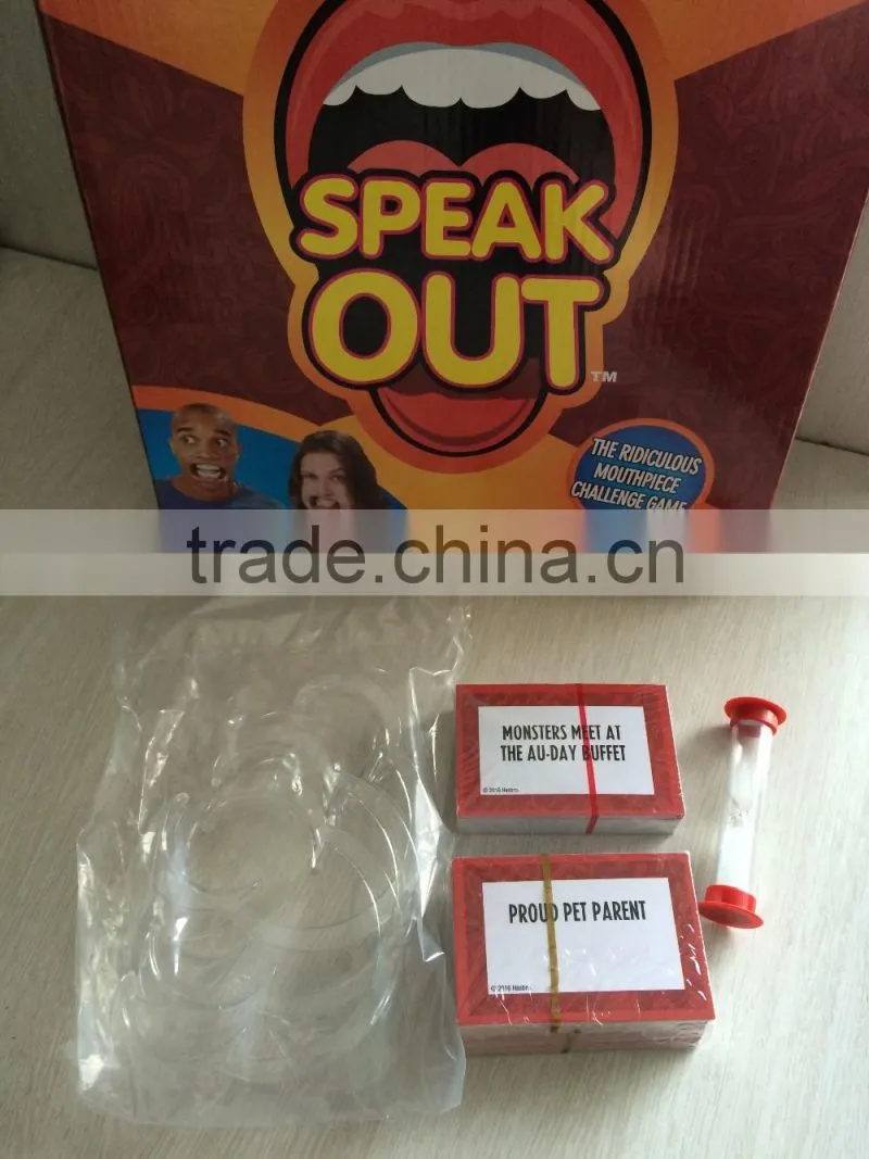 2016 family christmas gifts plastic indoor board game pieces speak out game