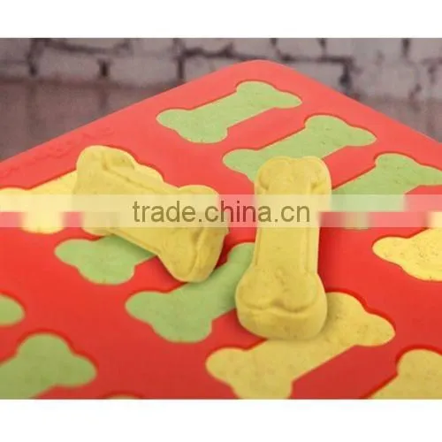 Puppy Paw & Bone Silicone Baking Pan Mold Ice Tray Dog Treat Cookie Non Stick