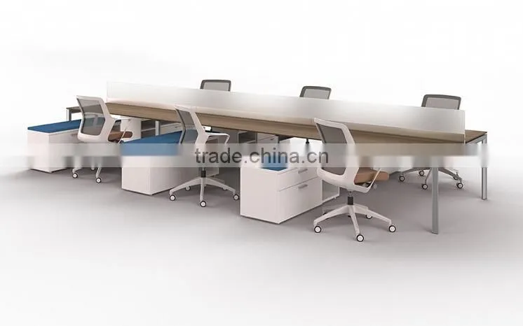 steel frame 6 person office desk