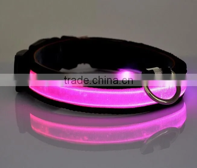 Wholesale Flashing LED Nylon Dog Collar Factory Directly
