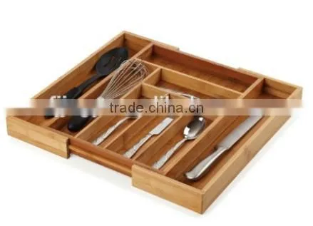 TOP Quality unique bamboo expandable bamboo kitchen drawer organizer for kitchen tools