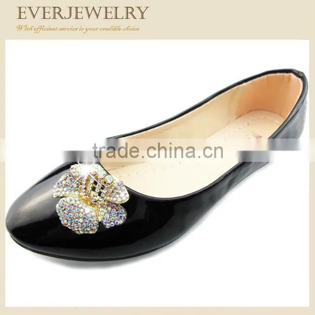 elegant design shoe metal flower for lady shoe