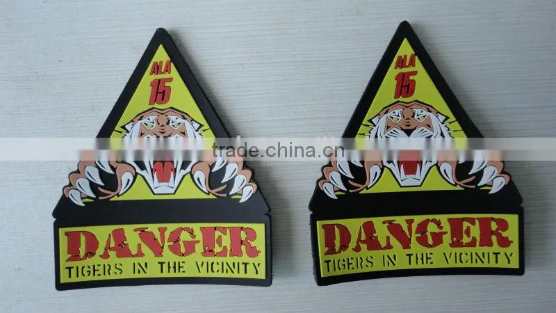 China supplier low price environmental soft custom 3d embossed pvc rubber patch