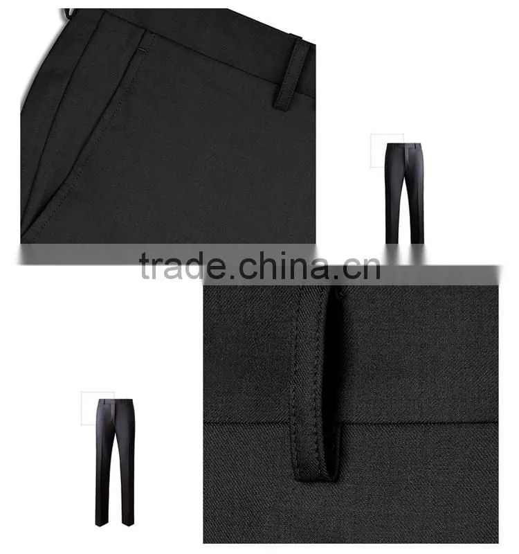 2016 new arrival designer suits for men 3 piece suit black wedding pant coats